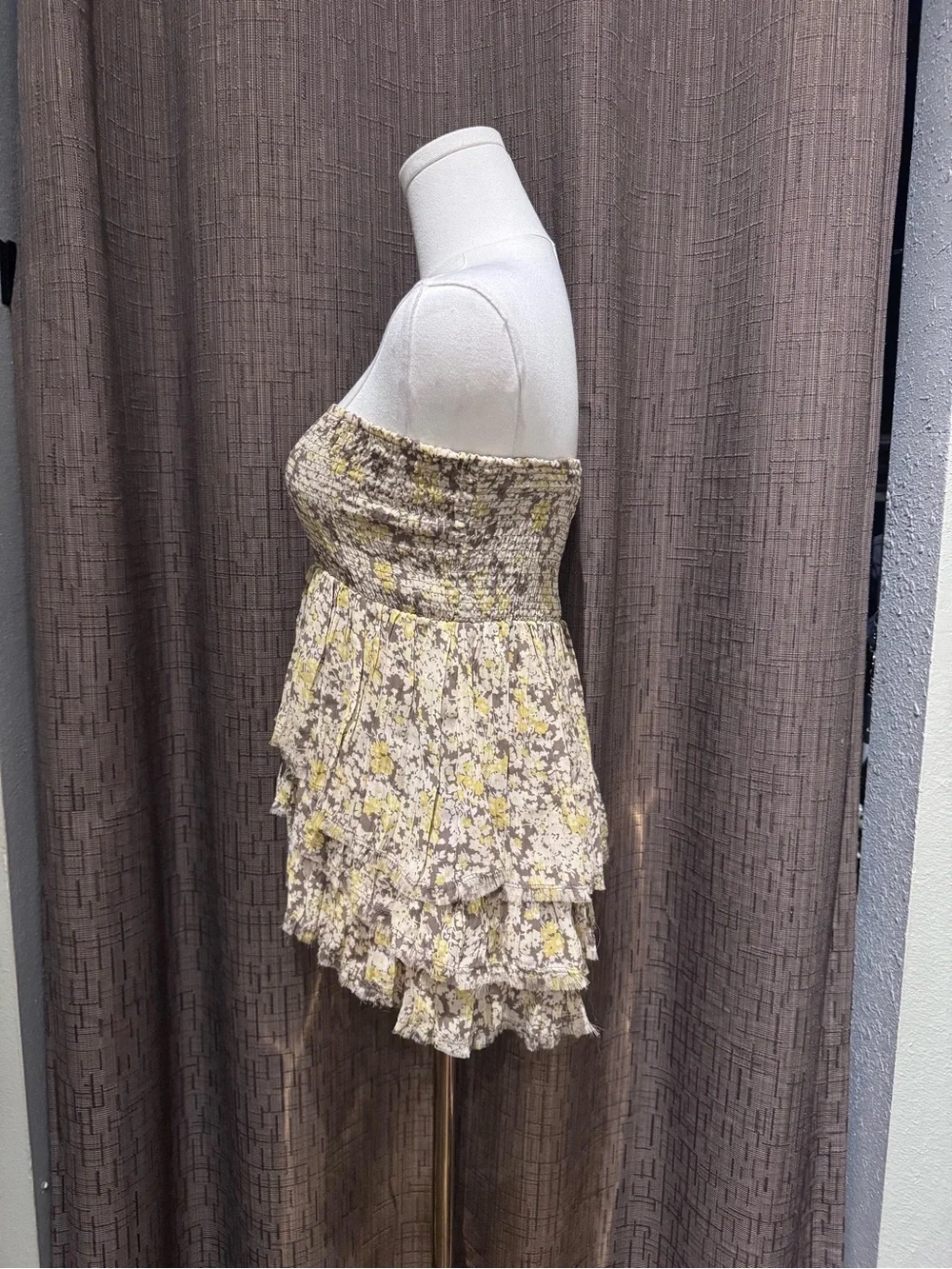 Free People Smocked Floral Tube Top - Size SP